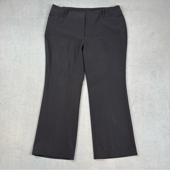 George Dress Pants Women Size 16P Black Straight Leg Stretch Career Work - Picture 1 of 10